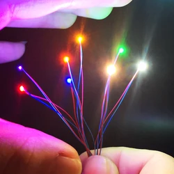 5 stücke 3V Pre-wired #0603 Smd Leds,11 Farben, 30cm Anschluss Drähte, hobby Modell Kit Eisenbahn Eisenbahn Starship Gundam Beleuchtung