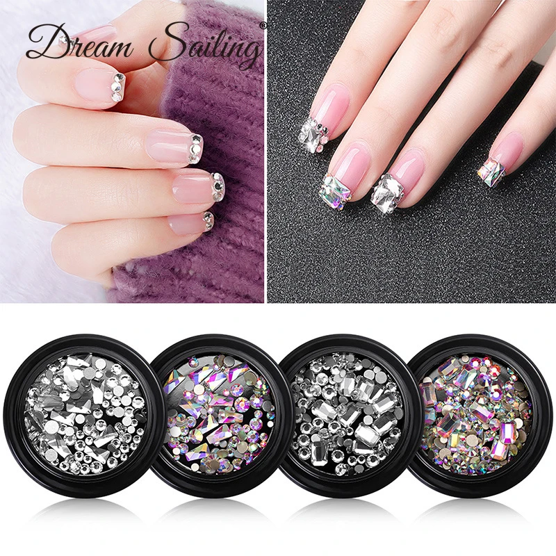 Nail Rhinestones Crystal Zircon Diamond Beads Nail Art Jewelry Manicure Decoration 3D Charms Micro Accessories