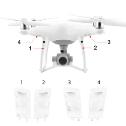 4pcs Landing Gear Antenna Cover Replacement Legs Cover Cap Repair Parts for DJI Phantom 4 Pro/Pro V2.0 Drone Replace Accessories