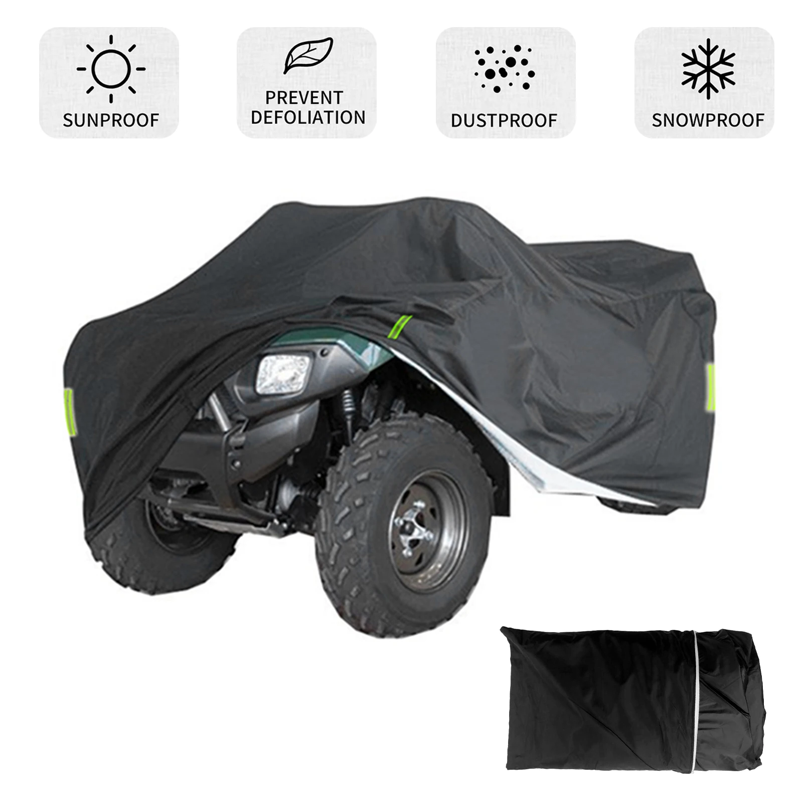 

Universal ATV ATC Cover Waterproof Dustproof Anti-UV Ripstop Beach Vehicle Outdoor Protector with Night Reflective Strip