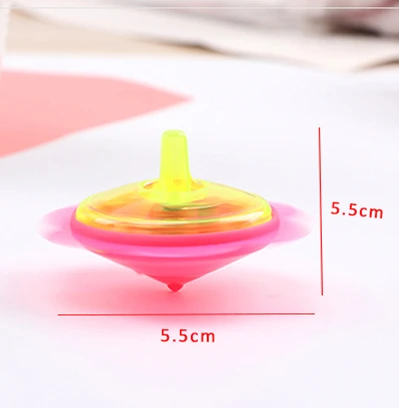 Children Kids Hand Turn Rotating Gyro Toys Mini Luminous Flashing Gyroscope Spinning Top with Cool Colored Light Effect Toys