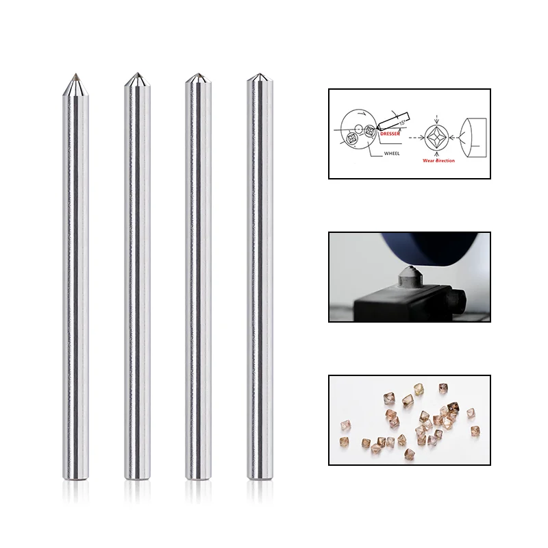 XCAN Diamant Gravur Bit 3,175mm 60 90 100 120D CNC Diamant Punkt Carving Fräsen Werkzeug Cutter für Metall Stein schneiden Werkzeug