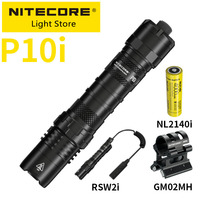 Nitecore P10i 1800 Lumen One-button Tactical Flashlight Small Straight Self Defense USB typeC Rechargeable Torch NL2140i Battery