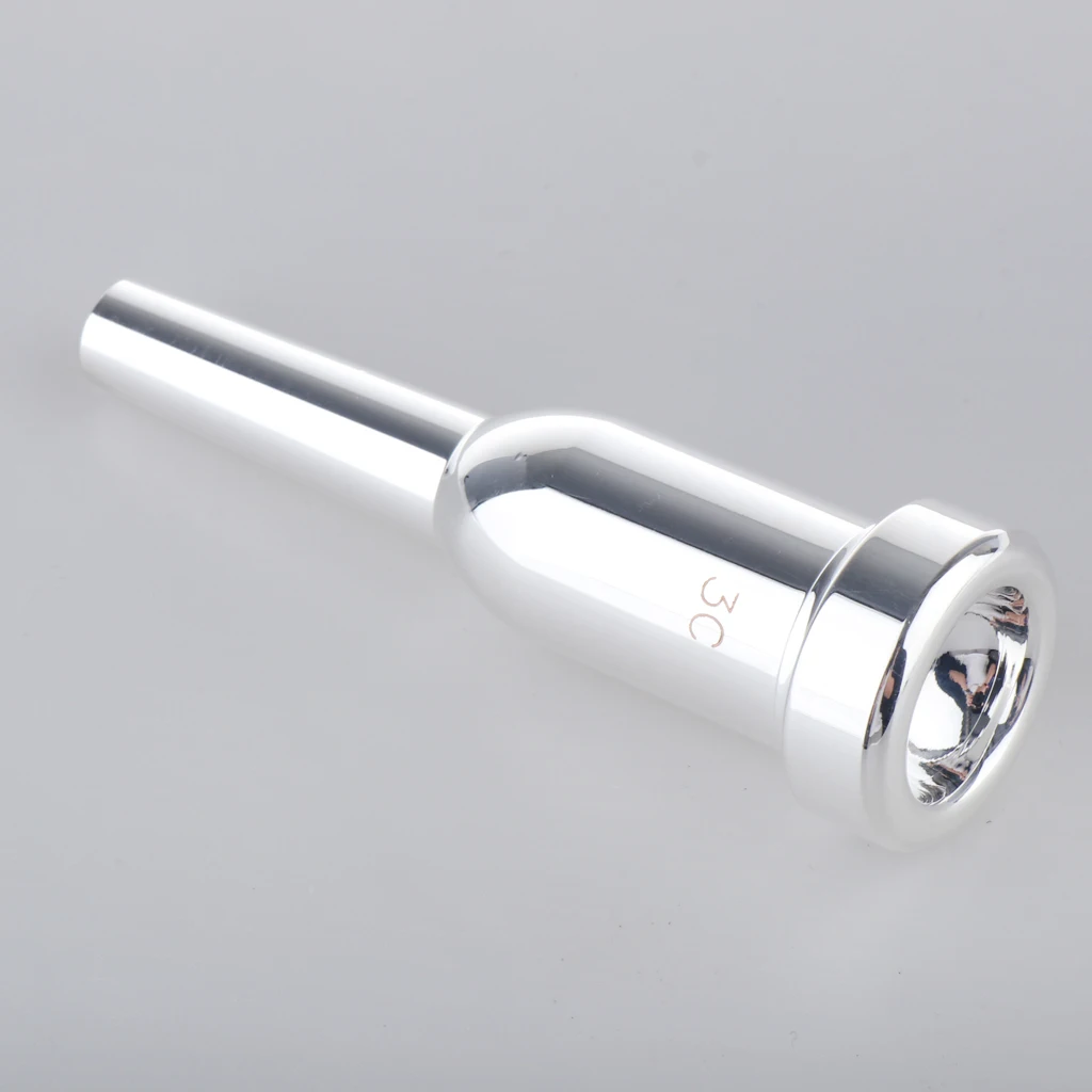 Silver Plated Mega Rich Tone Trumpet Mouthpiece 3C New High Quality