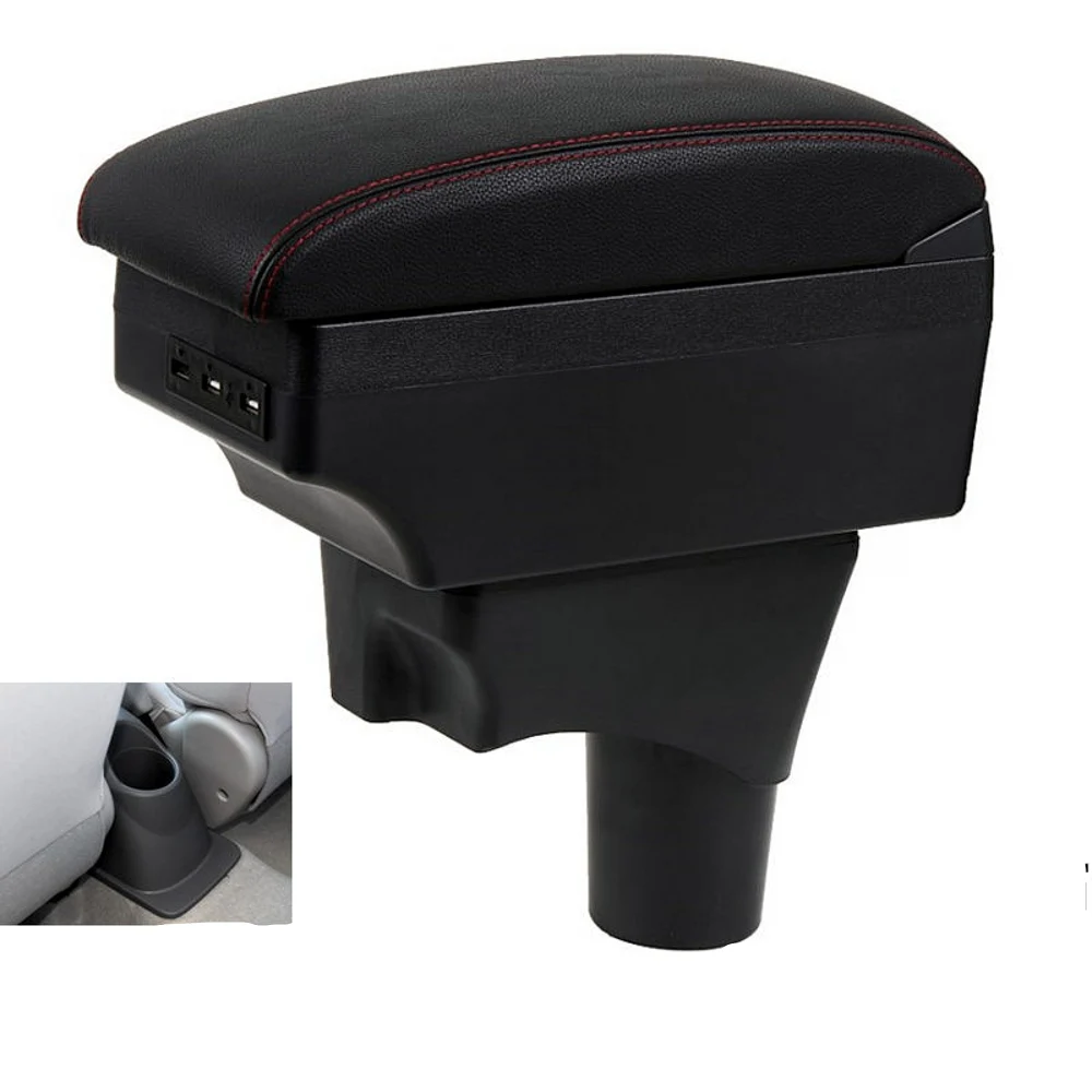 For Car Nissan Sunny Versa Almera Armrest Box Arm Elbow Rest Center Console Storage Case Modification Accessories with USB