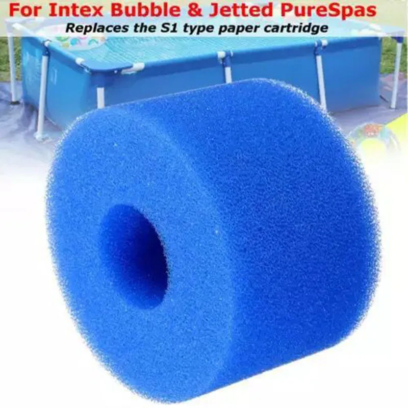 1PC Swimming Pool Filter Sponge Reusable Sponge Swimming Pools Leave Stain Suitable Bubble Pure SPA For Filter Pool Accessories