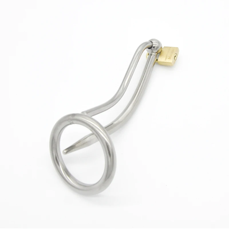 Chaste Bird Stainless Steel Male Chastity Device with Catheter,Cock Cage,Virginity Lock,Penis Ring,Penis Lock,Cock Ring A059