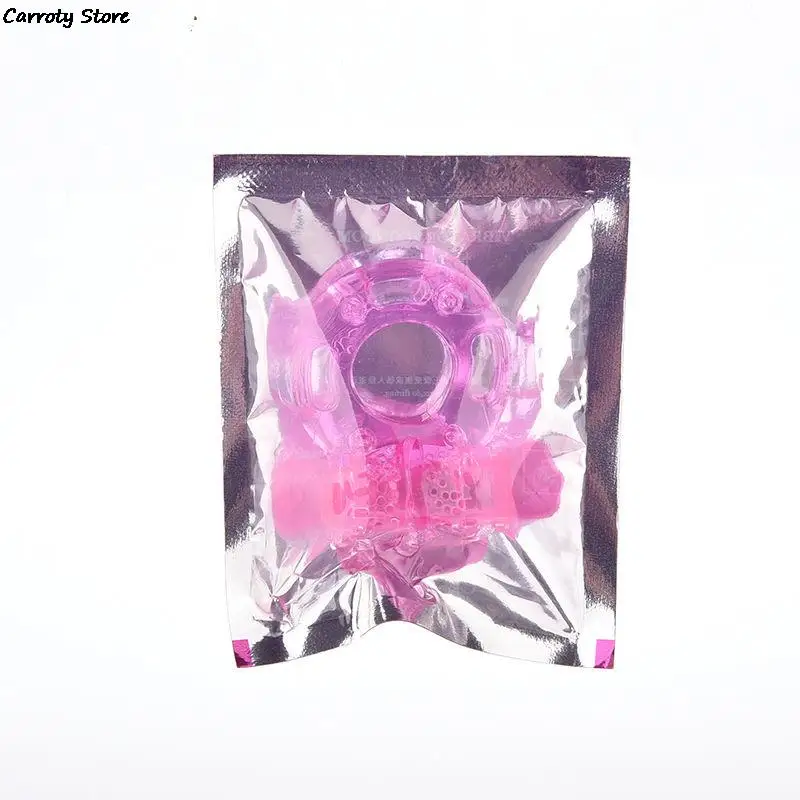 New Stretchy Butterfly Ring Silicon Vibrating Cock Ring Penis Rings Adult Sex Toys For Man Woman Relaxation Elastic Delay Ring