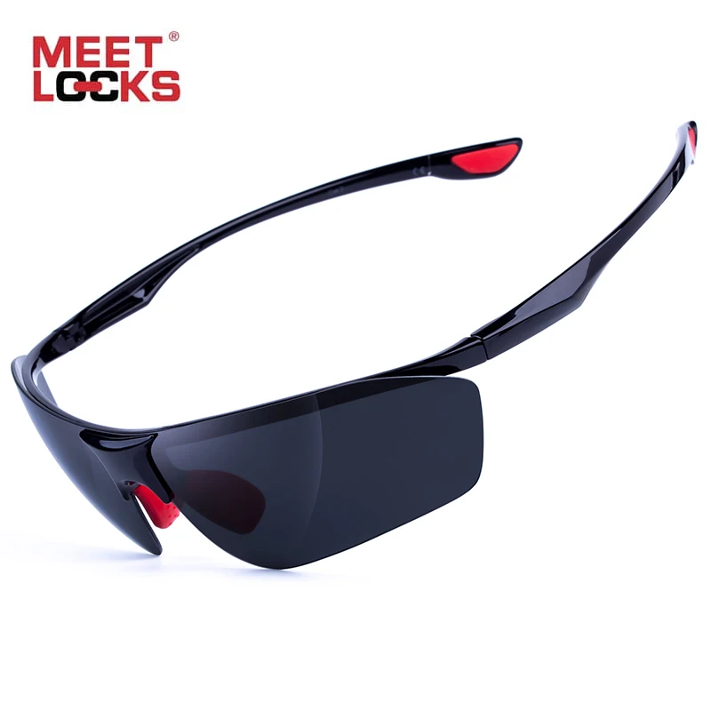 MEETLOCKS Polarized Cycling Bike Sun Glasses Outdoor Sports Bicycle Bike Sunglasses for  Fishing Golfing Driving Running Eyewear