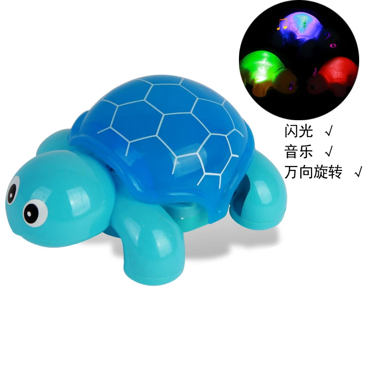 Universal Electric Music Crawling Baby Turtles Children Lectual Toys Plastic Electronic Battery Operated Sounding Animal Model