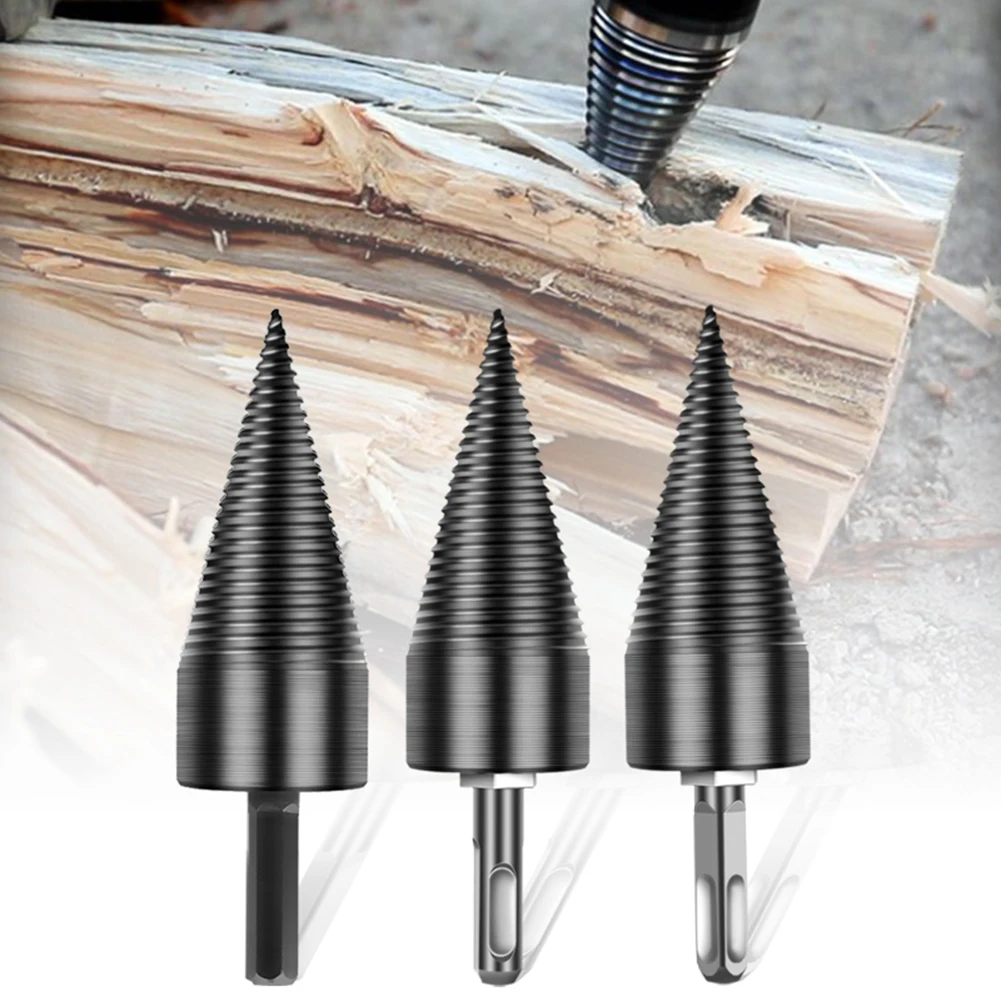 Wood Splitting Drill Bit Wood Log Splitter Auger Splitting Screw Wood Breaker Tool Soft And Hard Wood Can Be Opened