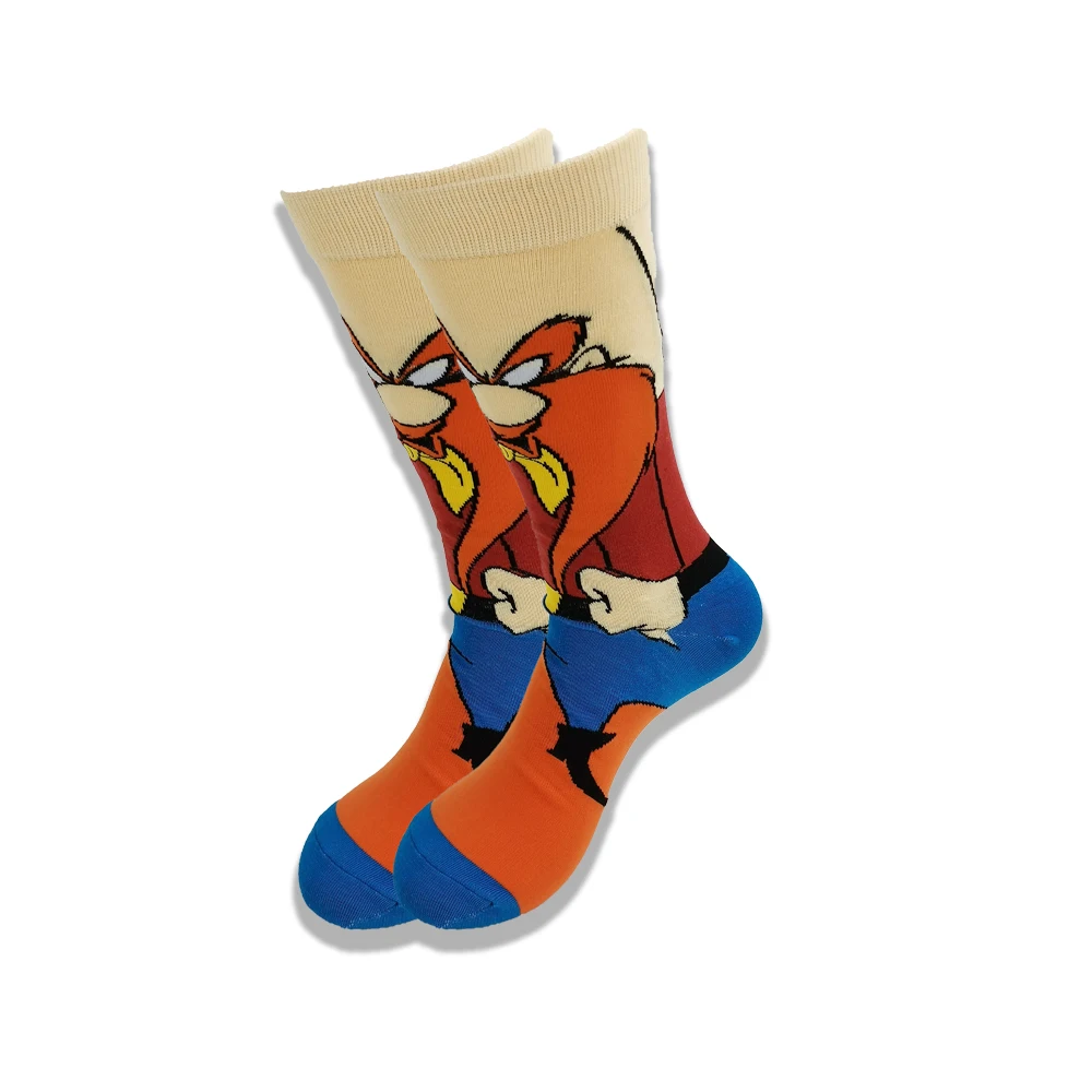 Cartoon and Animation Fashion Trend Men and Women Socks Autumn and Winter Street Style  Middle Tube Skateboard Socks