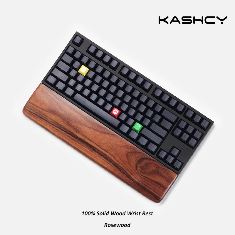 

Kashcy Solid Wooden Rosewood Palm Rest For Ergonomic Gaming Mechanical Keyboard Wrist Support Pad ,60 87 104 108keys