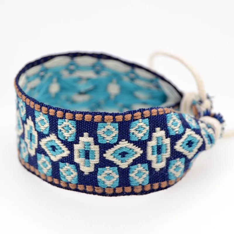 Ethnic Style Fashion Hand-woven bracelets Jacquard Simple Fashion Brand Cotton And Linen Bracelets #XL004