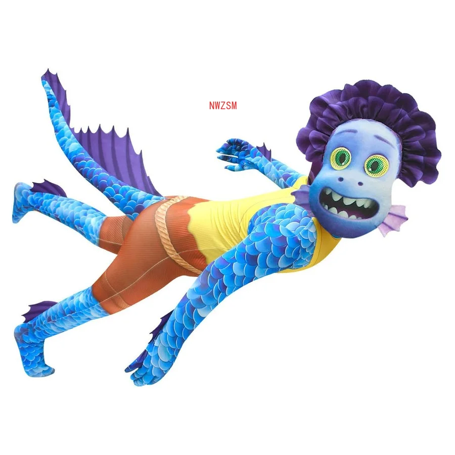 2021 Halloween Summer Sunny Day Cosplay Luca Costume Children's Performance Halloween Fish Monster Costume