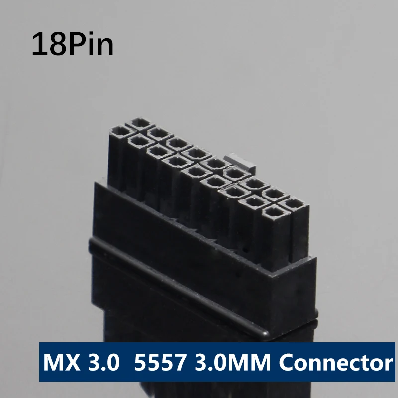 Molex 3.0 Pitch 3.0 Connector 18P Small Male plug 2X9P Double Row MX3.0 3.0 Connector for Sever Power Cable DIY 300/500pcs