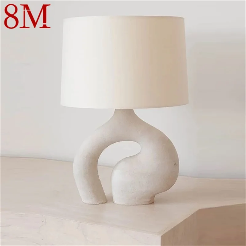 

8M White Creative Table Desk Lamp Contemporary Resin LED Light for Home Living Bed Room Decoration