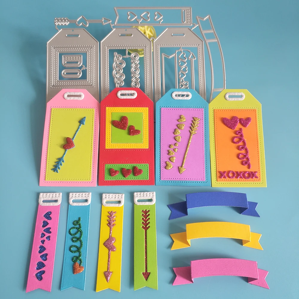 

New and exquisite metal cutting die for tag key ornaments, DIY scrapbooks, cards, photo album decorations, embossed crafts