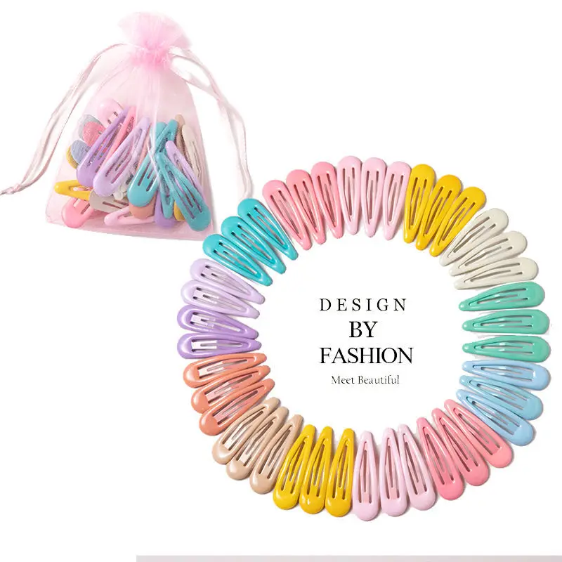 10/20/30/40/Set Women Girls Cute Colorful Waterdrop Shape Hair Clips Sweet Hairpins Barrettes Slid Clip Fashion Hair Accessories