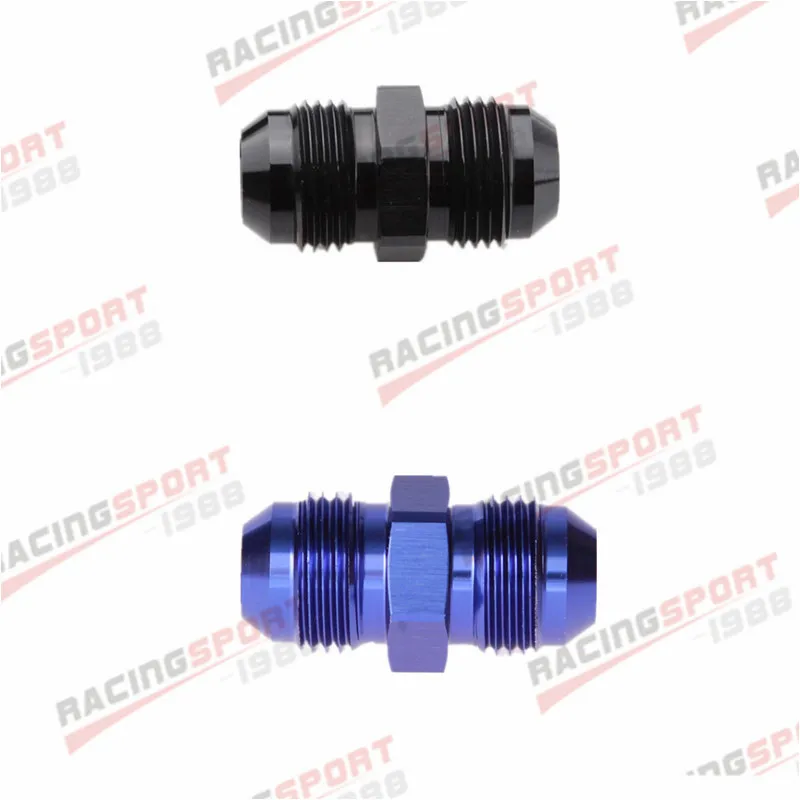 

-6AN AN6 Aluminum Straight Male Union Fitting Fuel Adapter Black/blue