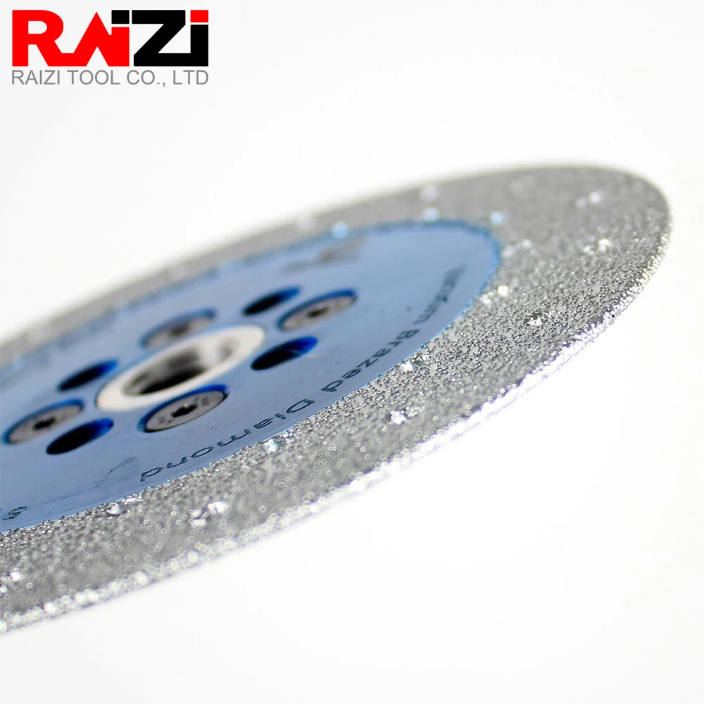 Алмазный вакуумный шлифовальный диск Raizi 100/115/125 мм для резки и шлифования гранита, мрамора, двустороннее лезвие для пилы по камню