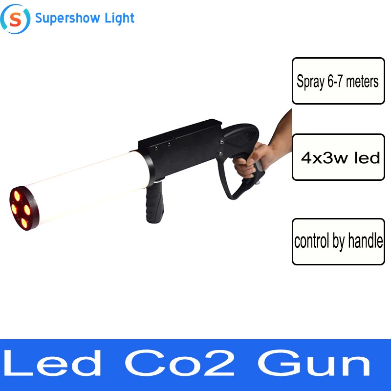 

New type handhold LED CO2 DJ Gun with battery Led CO2 Jet Machine co2 pistol gun for Disco Club KTV Pub Party KTV Stage effect