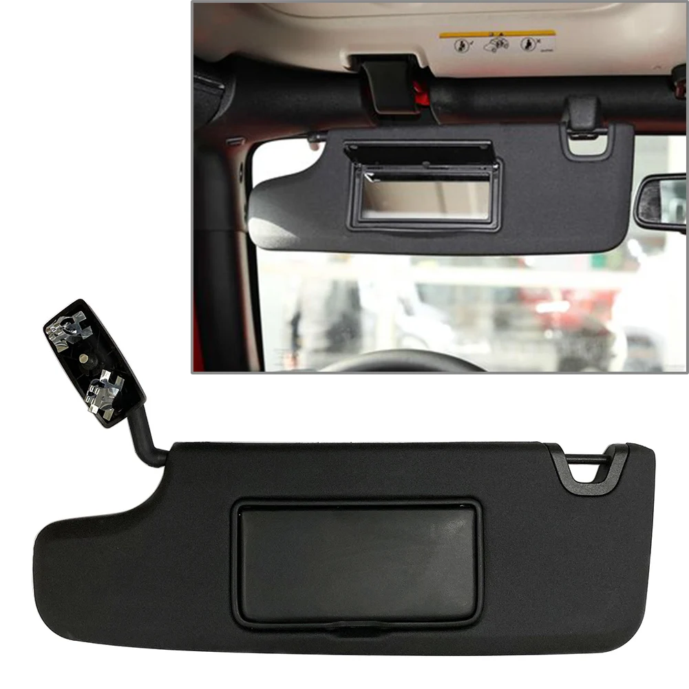 Black Car Sun Visor Left Side Sunshade 6CJ07DX9AA for Jeep Wrangler JK 2007 2008 2009 2010 2011 2012 2013 2014 2015 2016 2017