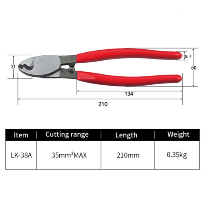 LK-38A Cable Cutter Wire Stripper Multitool Electrical Wire Cable Crimping Cutting Hand Tools For Electricians