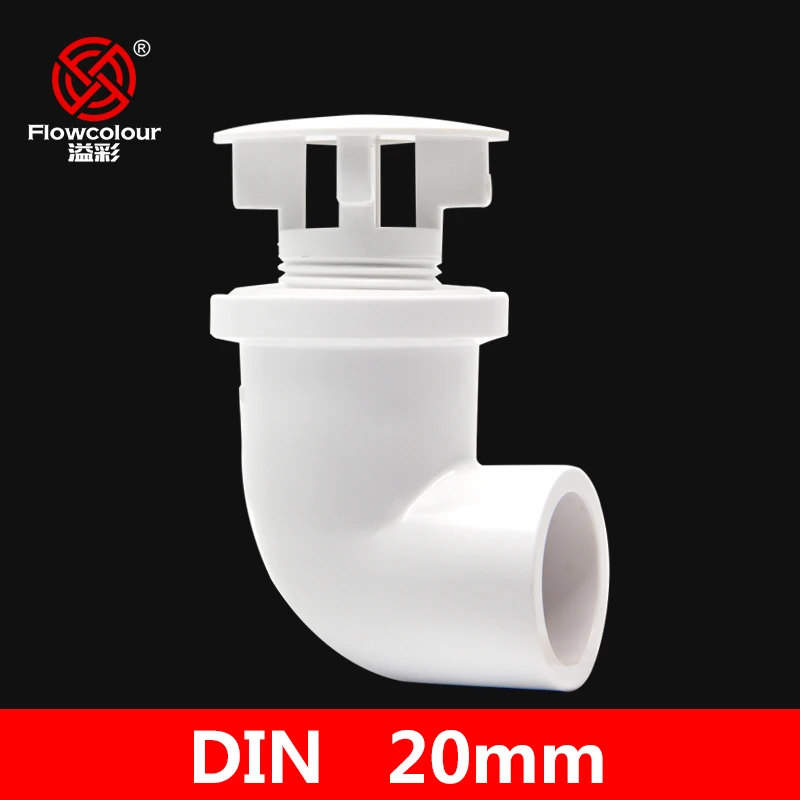 Flowcolour UPVC 20mm Elbow Force Drain Coupling Water Pipe Connection Adapters  Greenhouse Irrigation Tube Fittings