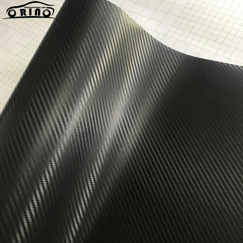 10/20/30/40/50x152CM Black 3D Carbon Fiber Vinyl Film Adhesive 3D Carbon Car Wrap Foil For Vehicle Body Sticker Wrapping