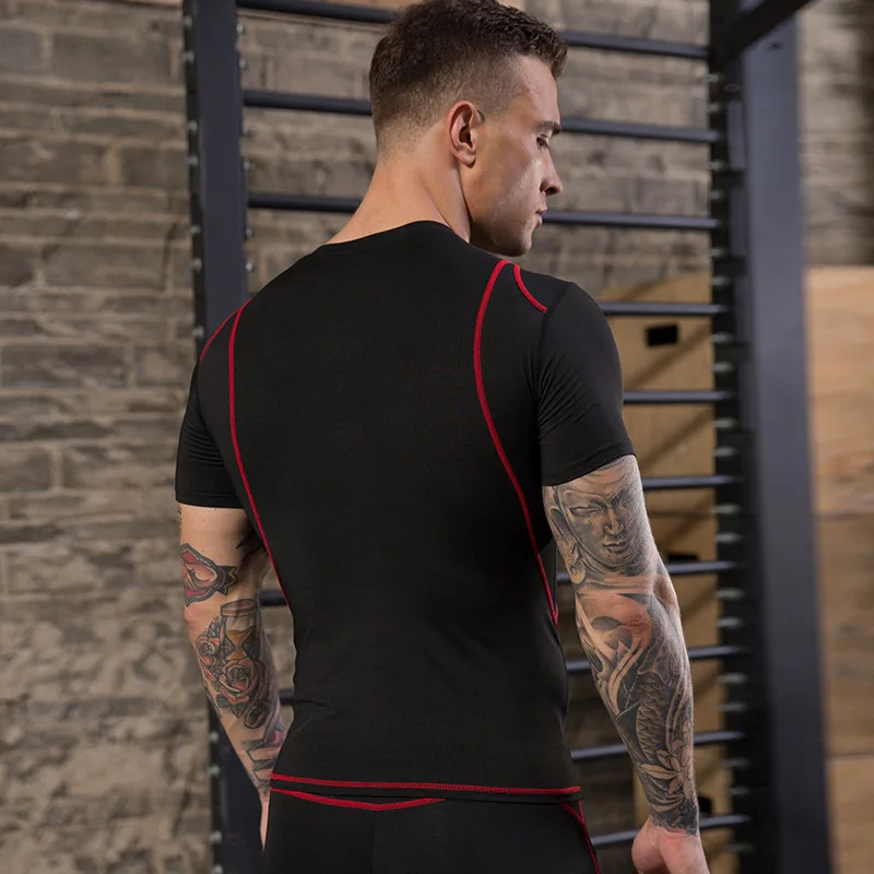 Running Shirts Men Compression Tops Fitness Tights Sports T-shirt Thermal Underwear Quick Dry Rashgard Jogger Sportswear Jacket