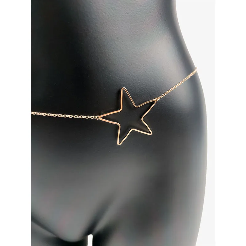 Body Jewelry Star Waist Chain for Women Belly Chain Punk Fashion Bikini Sexy Dress Beach Accessories Luxury Goth Best Gift Girl