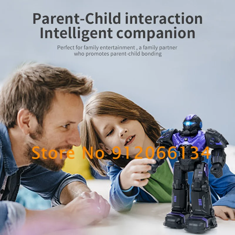 Smart Program Radio Control Robot 2.4G 60Min Launch Missile Auto Presentation Parent-Child Interaction Gesture Sensing RC Robot