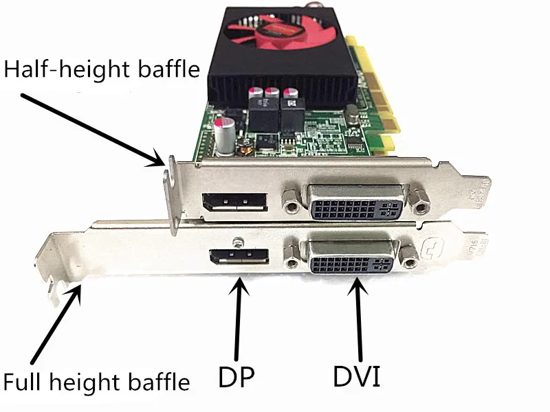 New  for R5 240 real 1G video card small chassis half-height card 2K DVI+DP HD 4K games graphics card without power supply