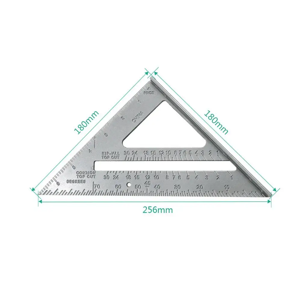 90 Degree Thickening Triangle Rule Aluminum Alloy Carpenter Measurement Square Ruler With Adjustable Locking Pin