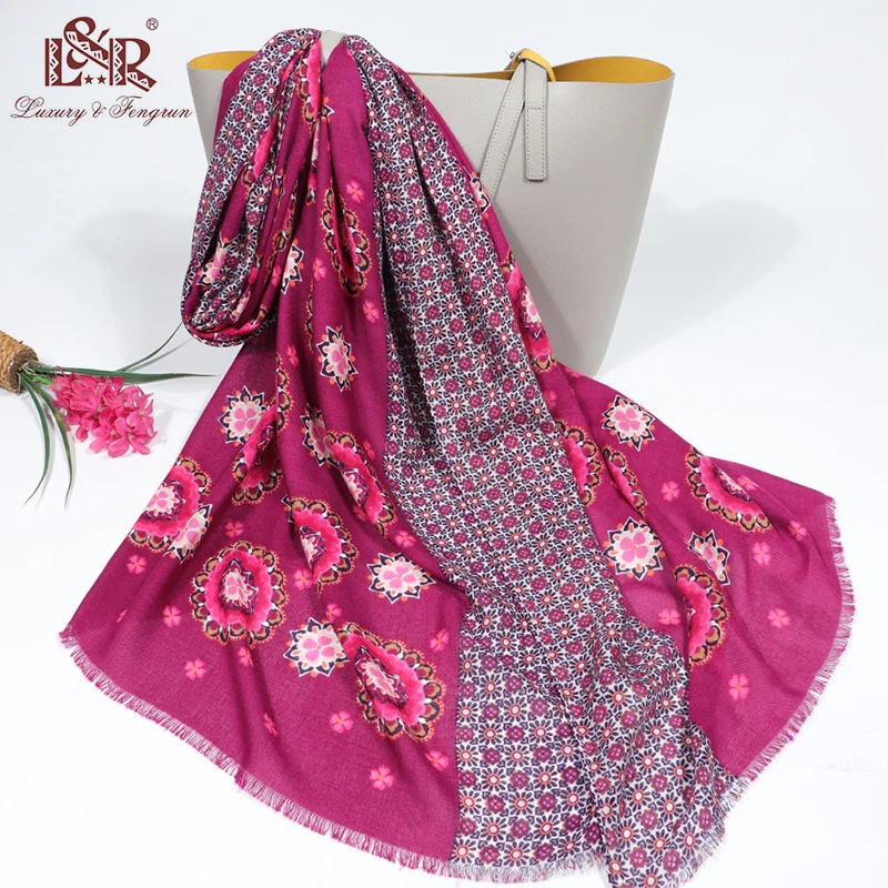 

2020 Summer Women Cotton Print Scarf bohemia flower Beach Hijab Shawls and Wraps Female Foulard Floral Echarpe Designer Bandana