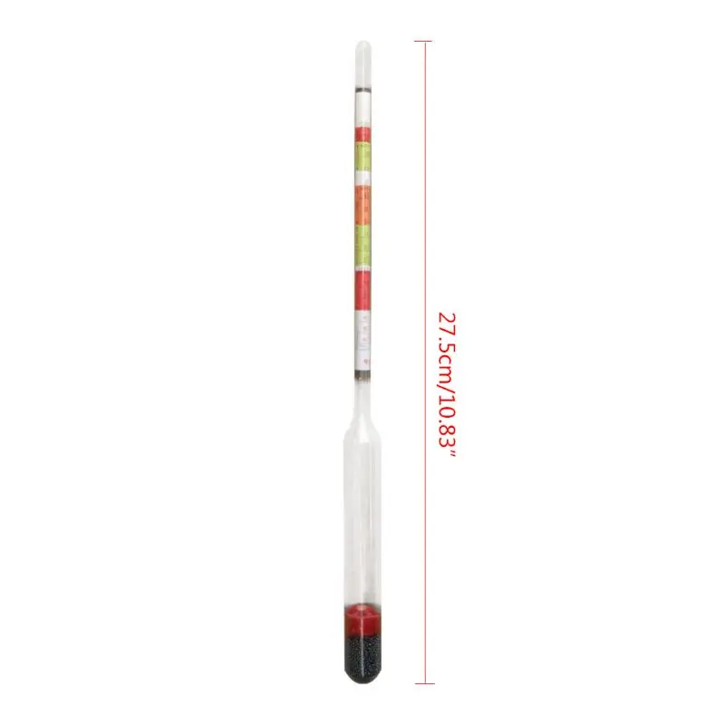 2Pcs/Set Triple Scale Hydrometer Self Brewed Wine Sugar Meter Alcohol Measuring for Home Brewing Making Beer Wine Mead Drop Ship