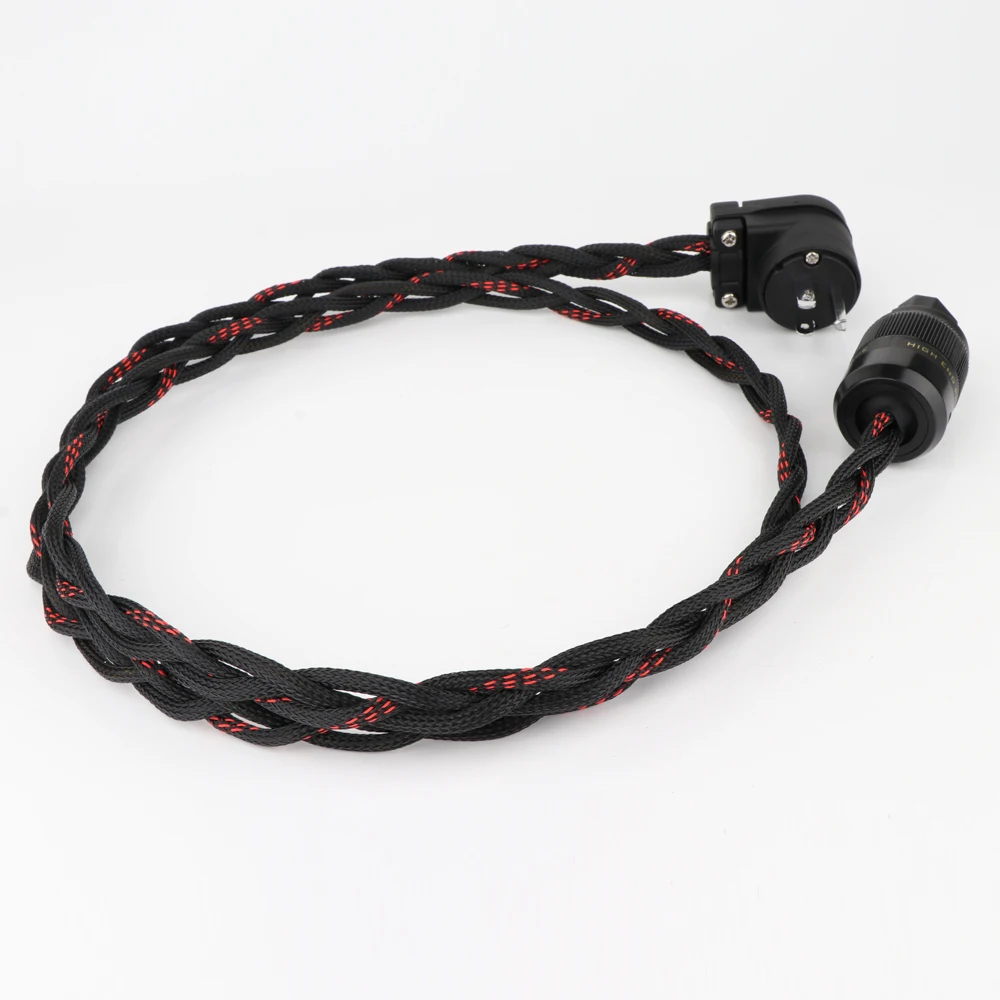 High-End 7N OFC Reinkupfer EU/US Version Stromkabel HIFI Audio Netzkabel mit Rhodium-beschichtetem Netzstecker – Detail 9