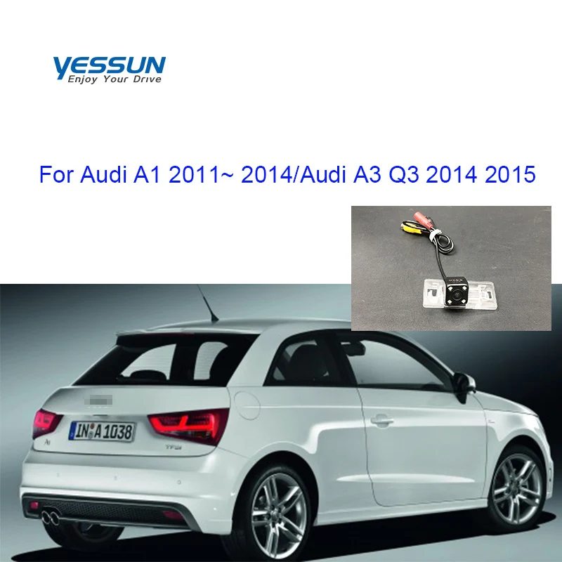 

Автомобильная камера заднего вида для Audi A1 2011, 2012, 2013, 2014, A3, Q3, 2014, 2015, динамическая камера заднего вида/1280x720P HD, камера заднего вида