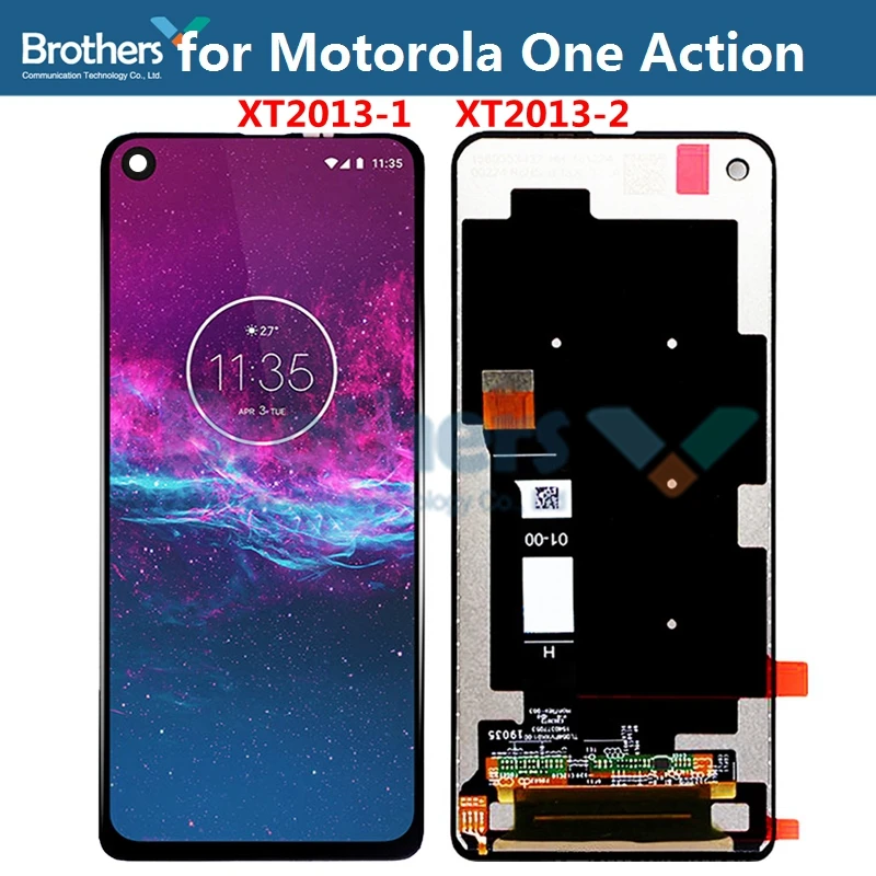 For Motorola One Action Vision LCD Display Touch Screen Digitizer for XT2013-1 XT2013-2 Screen Assembly XT1970-1 6.3\