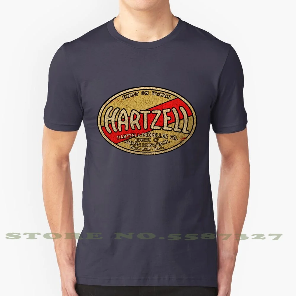 Hartzell Propellors 100% Pure Cotton T-Shirt Hartzell Propellors Vintage Engine Aircraft Cessna Mooney Piper Pilot Light