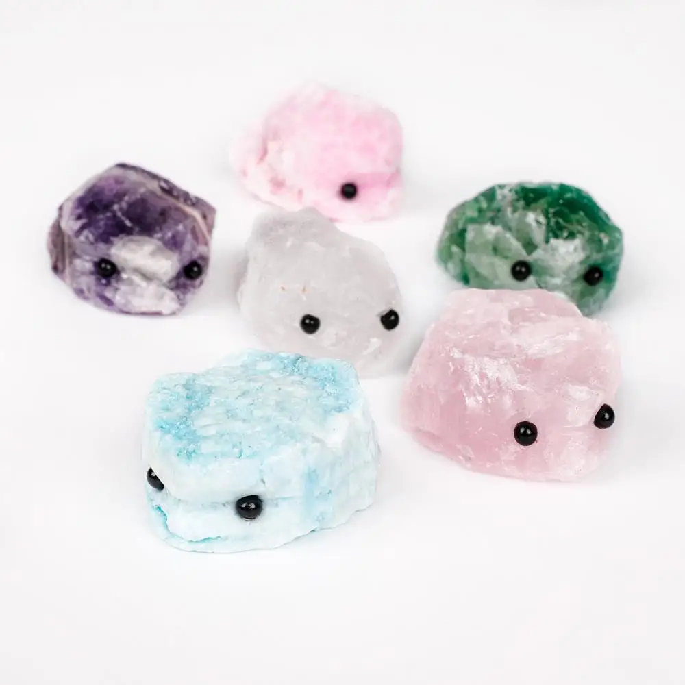 

1pcs Crystals Hedgehog Shapes Natural Stones Home Decoration Amethyst Rose Quartz Colorful Decor