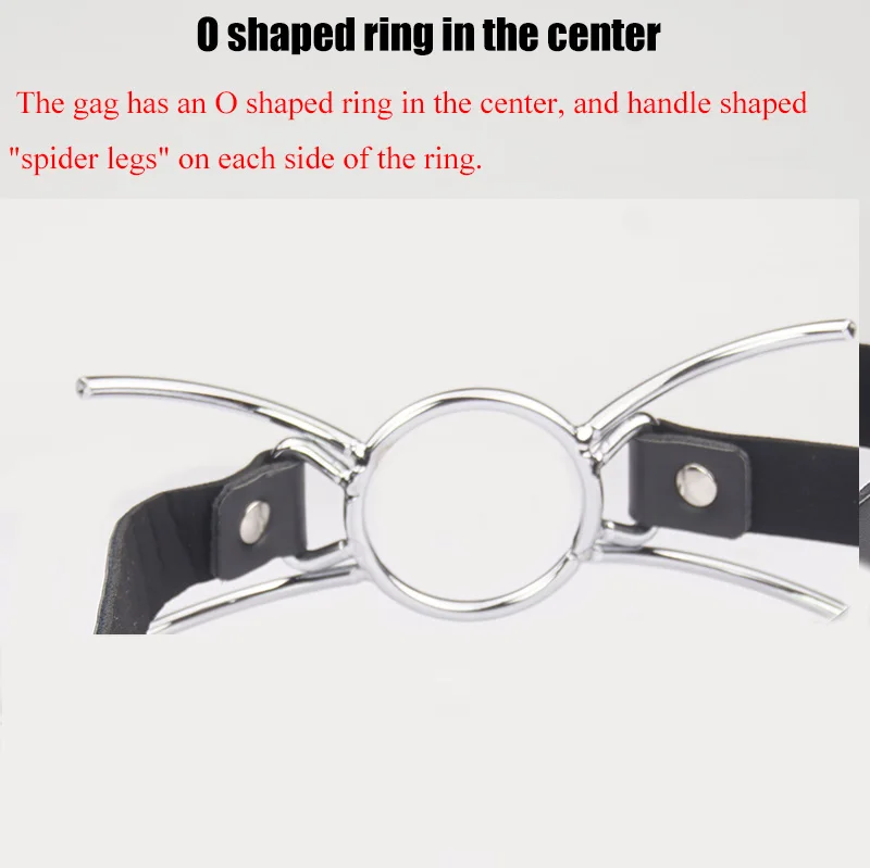 Stainless Steel Open Mouth Spider Gag Ball ,Head Harness Ball Gags Restraint,Adult BDSM Toys