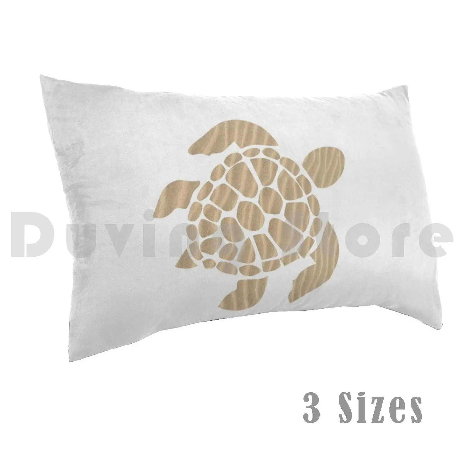 Pillow Case Sand Sea Turtle 1279 Sand Sea Turtle Brown Water Sand Sea Life Beach Yellow Sea