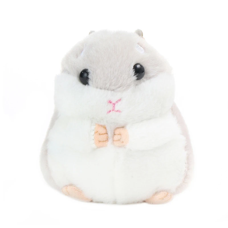 10CM Mini Fluffy Hamster Keychain Women Girl Cute Pompom Rabbit Key Chain On Bag Car Trinket Jewelry Wedding Party Kids Toy Gift