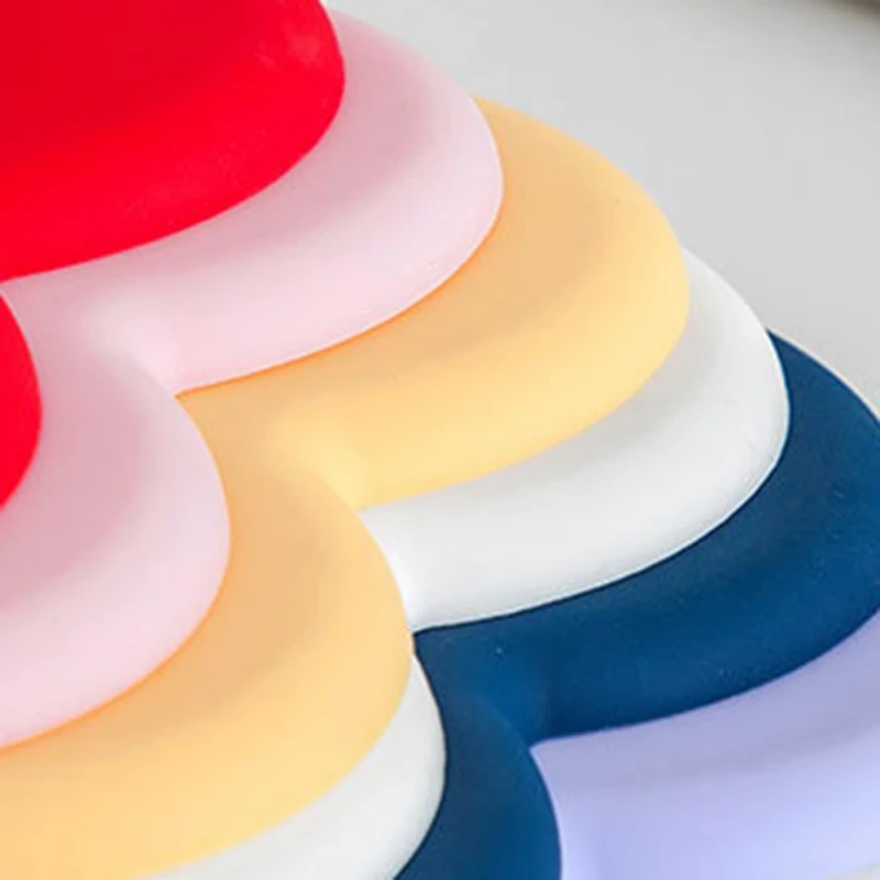Hitze Beständig Silikon Matte Dicker Trinken Tasse Untersetzer Herz-shaped Non-slip Topf Halter Tisch Tischset Küche Zubehör – Detail 4