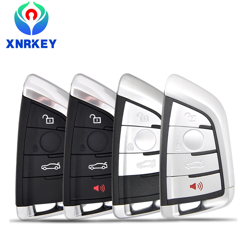 XNRKEY 3/4 Button Smart Remote Car Key Shell Fob for BMW CAS4 F 3 5 7 Series E90 E92 E93 X5 F10 F20 F30 F40 Key Shell Cover