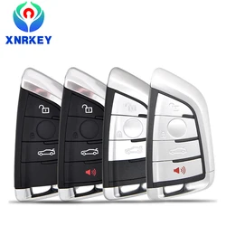 Xnrkey 3/4 botão inteligente remoto carro chave do escudo fob para bmw cas4 f 3 5 7 série e90 e92 e93 x5 f10 f20 f30 f40 capa escudo chave