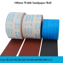 1/2/5M 4 ''100mm Breite Schleifpapier Rolle Emery Tuch Sand Papier Schleifen Schleif Blätter 80 120 150 180 240 400 600 800 100 0 Grit