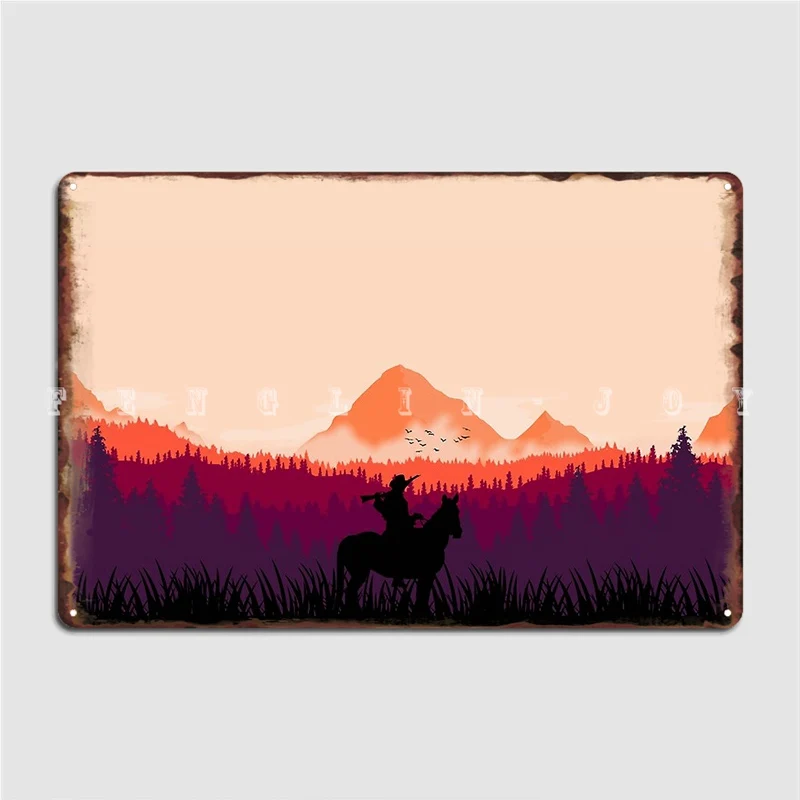 Weit West Sunset Poster Metall Plaque Club Home Bar Höhle Retro Wand Plaque Zinn Zeichen Poster